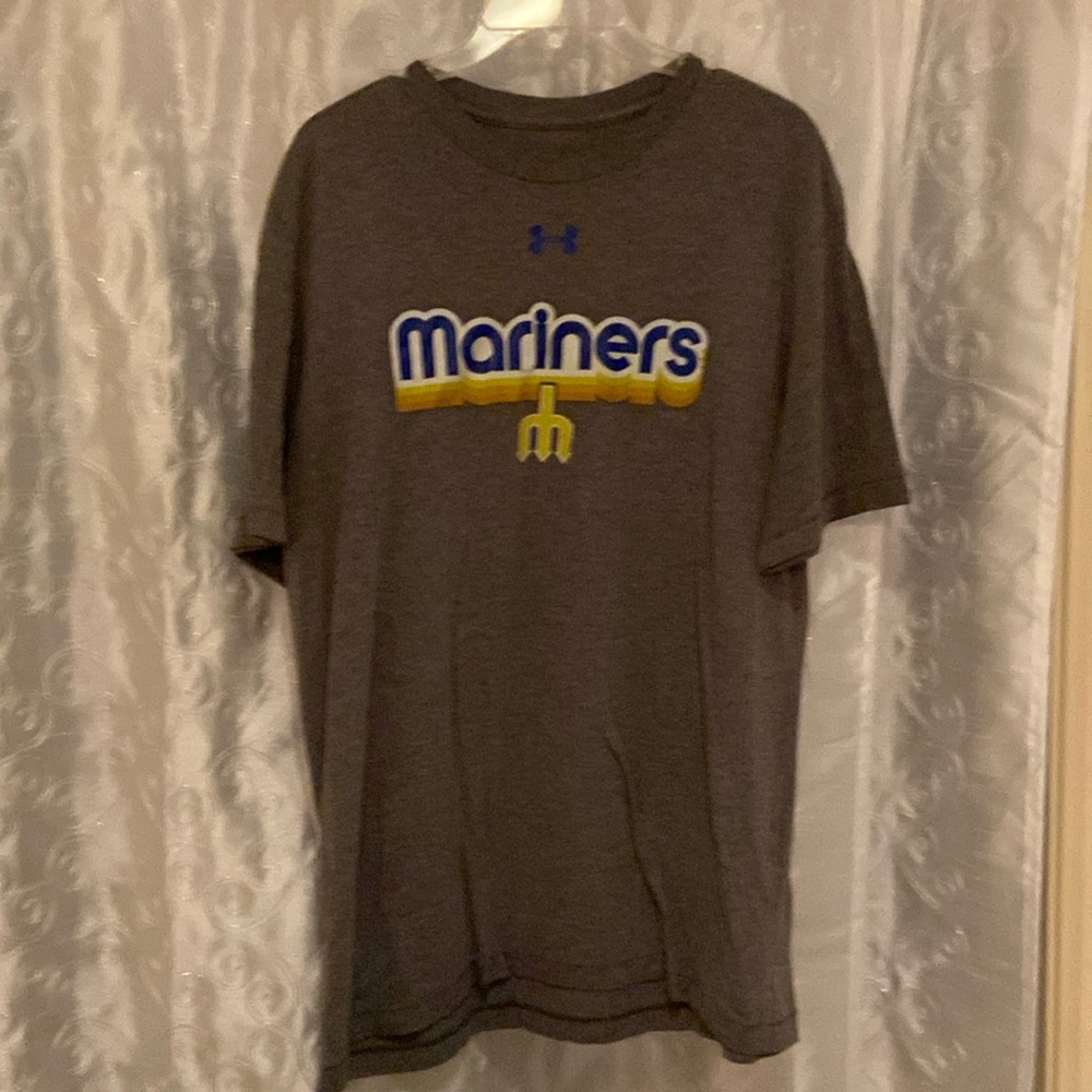 MLB Under Armour Seattle Mariners Retro Logo Shirt Men’s Size XL 🔥